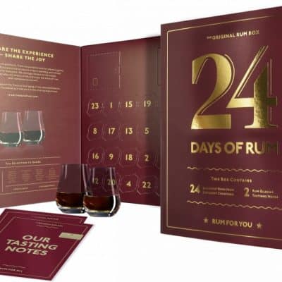 24 Days of Rum Rumový kalendár 2021 24 x 0,02l + 2 poháre