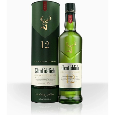 Glenfiddich 12 YO Whisky 40% 70cl + GBX